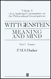 Wittgenstein, Meaning and Mind: Part 1: Essays