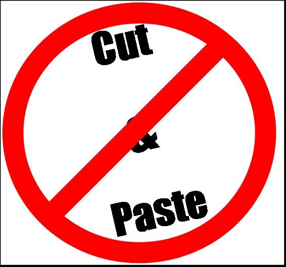 No Cut & Paste Image