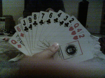spades hand with abnormally many clubs
