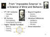 From Impossible Science to a Science of Mind and
              Behavior
