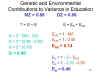 Genetic and Environmental Contributions to Variance
              in Education