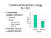 Traditional
              Social Psychology