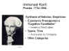 Immanuel Kant
              (1724-1804)