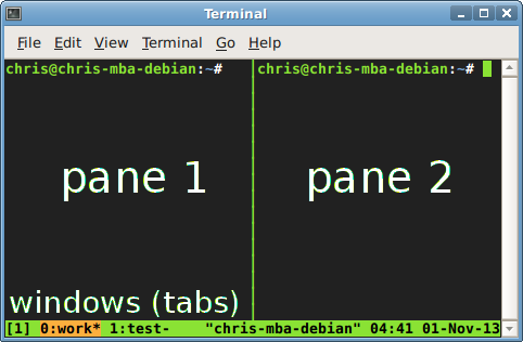 tmux labels