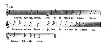 Ex. 4: 'Schlop, Kjintje, Schlop' Canadian Russian Mennonite Version