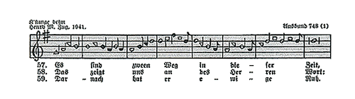 Ex. 8: 'Es sind zween Weg' Amische Lieder