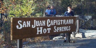 the famous San Juan Capistrano Hotsprings sign