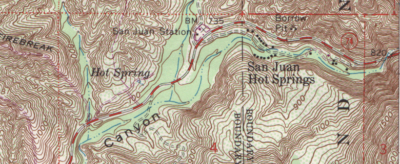 Cañada Gobernadora quadrangle, township 7 South, range 6 West, section 4, northern half.