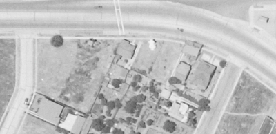 Pup Cafe aerial photo, 1934, detail