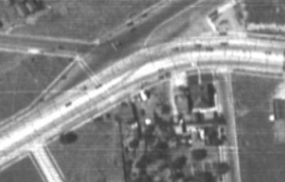 Pup Cafe aerial photo, 1938, detail