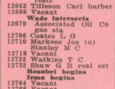 1936 city directory