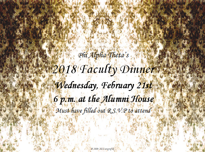 Phi Alpha Theta Faculty Dinner