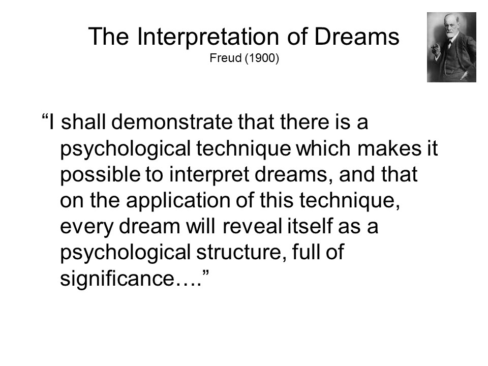 interpretation of dreams