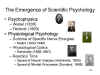 The
            Emergence of Scientific Psychology
