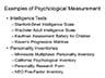 Examples of Psychological Measurement