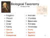 Biological
              Taxonomy