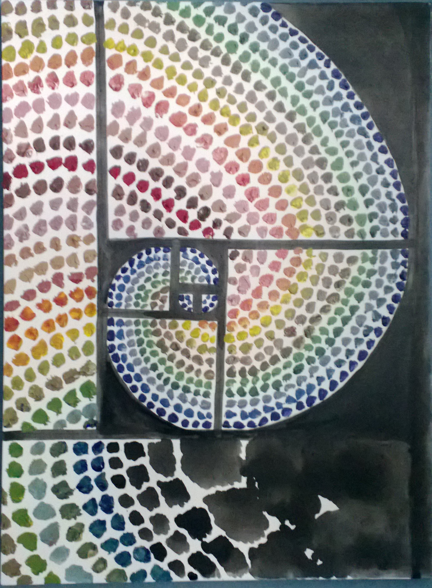 The Fibonacci Dissipation (2013, acrylic on stretch canvas, 24" x 18")