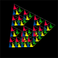 Sierpinski kite with strings