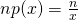 np(x) = \frac{n}{x}